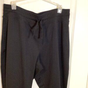 Joe Fresh Active Women's Black Joggers Casual Pants Size XL Lightweight Gym